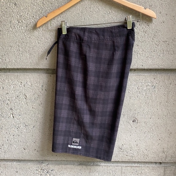 Quiksilver Neo Fly Boardshorts Black Plaid - Picture 11 of 12